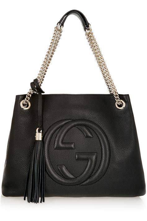 mini soho black gucci bag|Gucci soho shoulder bag black.